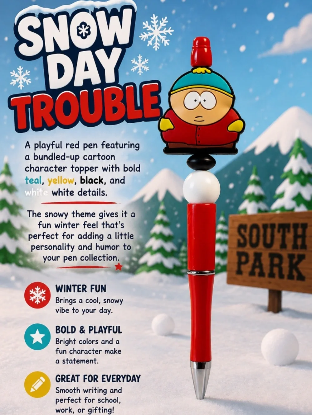 Snow Day Trouble Pen